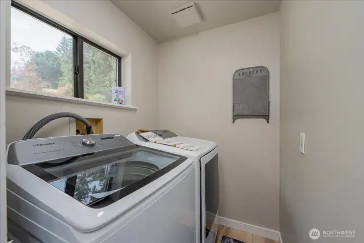 Laundry room and water heater storage