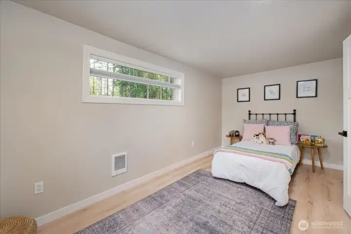 This room can be divided into two 9x10 room or used for office and guest room