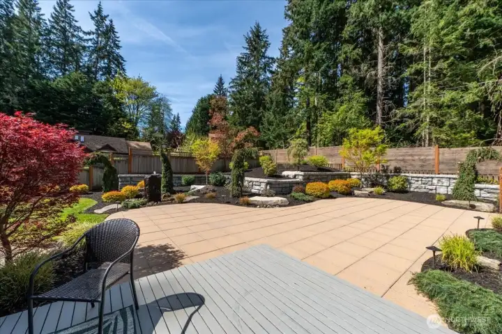 Stunning backyard for year round living.  Picture adding an outdoor sauna, hot tub and gazebo! Maybe you want to add a pergola, gas fire pit, outdoor kitchen and seating for year round entertaining.