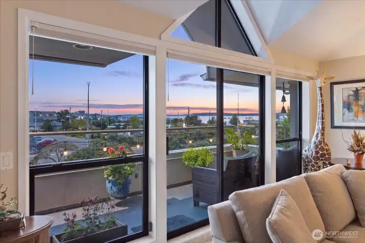 Top-floor penthouse luxury living, steps from everything Edmonds has to offer.