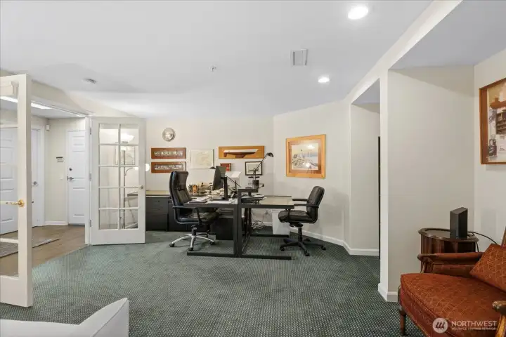 Flexible bonus room perfect as a dedicated office or optional third bedroom.