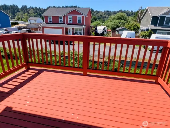 Deck from dining room.