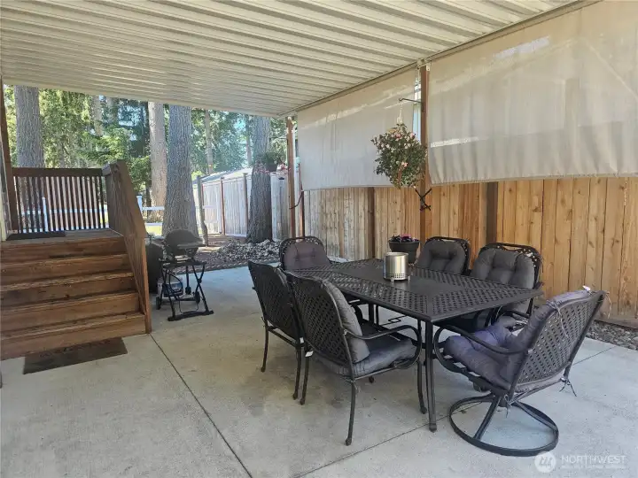 This covered patio is perfect for entertaining This covered patio is perfect for entertaining