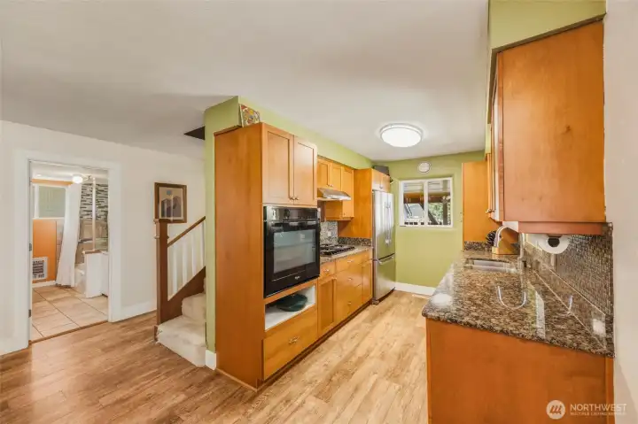 Updated kitchen with a gas stove Updated kitchen with a gas stove