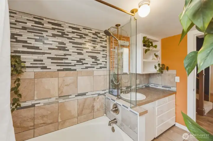 Downstairs bathroom fresh, clean and bright Downstairs bathroom fresh, clean and bright