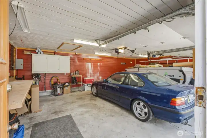 A peak inside the spacious detached garage A peak inside the spacious detached garage
