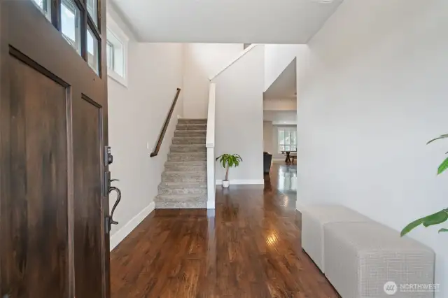 Entry, all hardwood flooring on main level