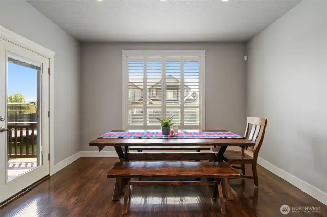 Dining Are with access to the back covered patio