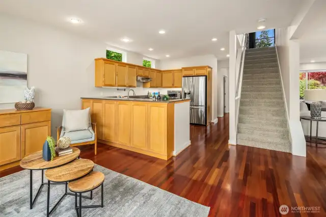 Kitchen with bonus sitting or dining space