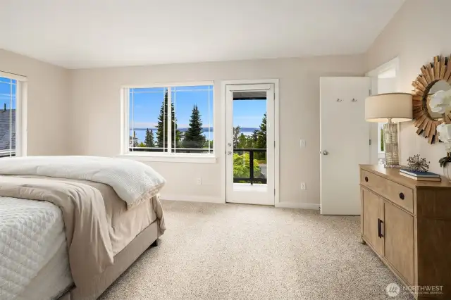 Primary bedroom with a view