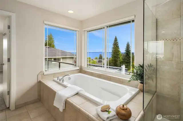 Spa-like primary bathroom