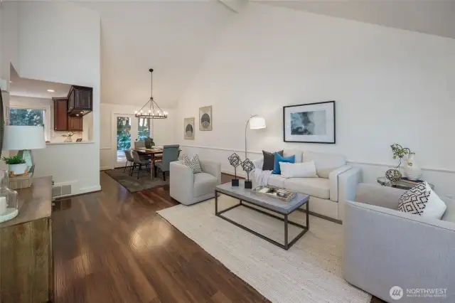 High Ceilings and Hardwood Floors