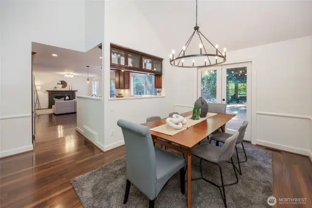 Separate Formal Dining Room w/French Doors to Entertaining Deck
