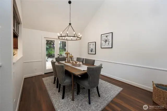 Separate Formal Dining Room w/French Doors to Entertaining Deck