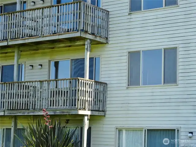 Rear view of Unit #210.