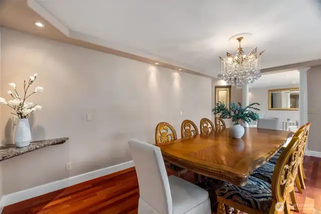 Elegant dining room for dinner parties