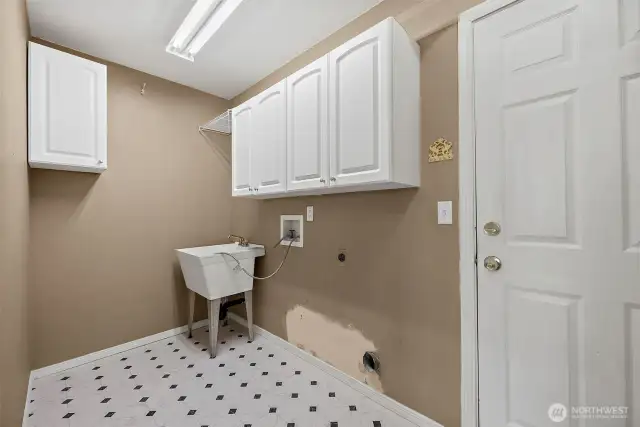Laundry room on main level.