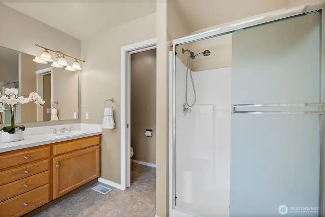 Primary bathroom.