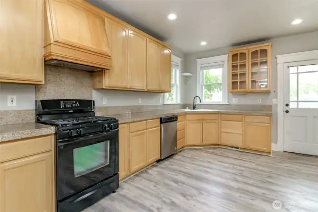 Open kitchen.