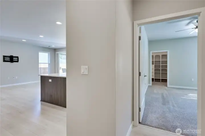 Split floor plan offers Primary Suite on other side of home
