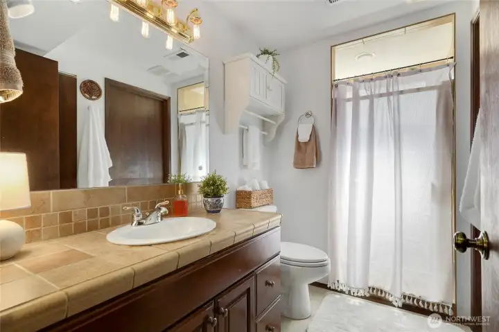 Lower Level Tiled Shower.