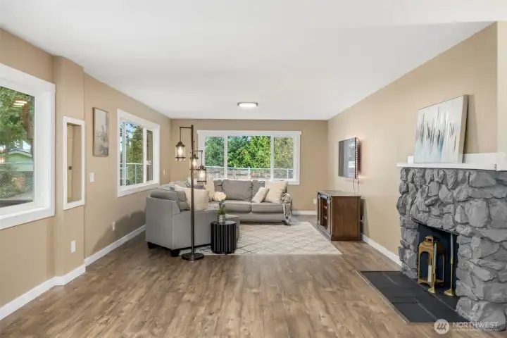 Large open concept living room