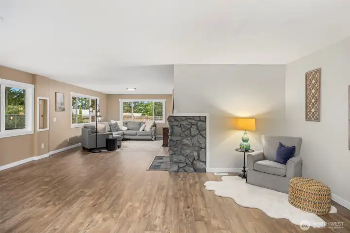 Large open concept living rooms