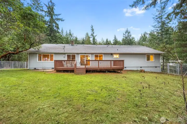 Fully fenced backyard