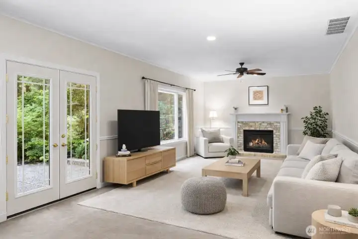 Family Room - Digitally Staged.