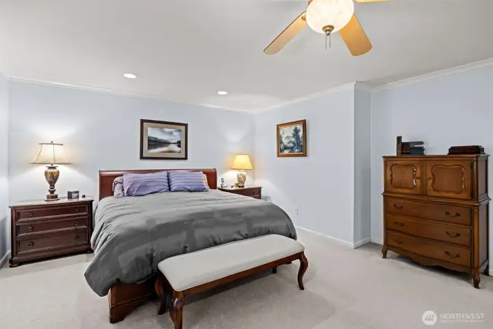 Spacious primary suite.