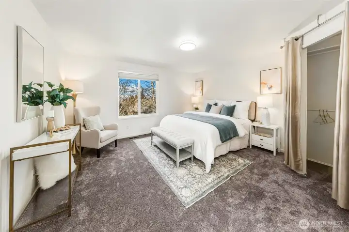 Primary ensuite with walk-in closet