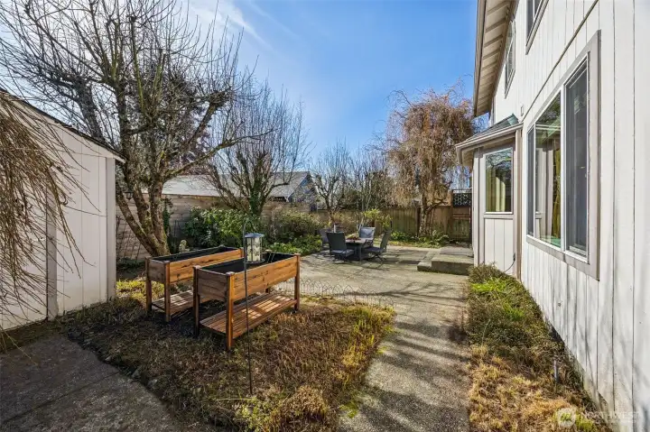 Low-maintenance and high-enjoyment landscaping will be in full bloom soon with convenient SMART sprinkler system and water fountain. (Ask your agent for photos of full bloom!)