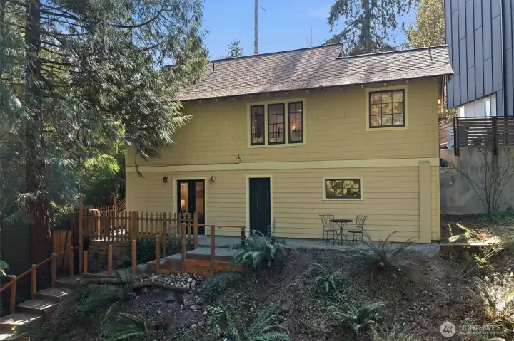 Close up of the backside of the home.