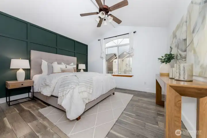 Primary bedroom on 3rd floor with ensuite 5-piece bath and walk-in closet