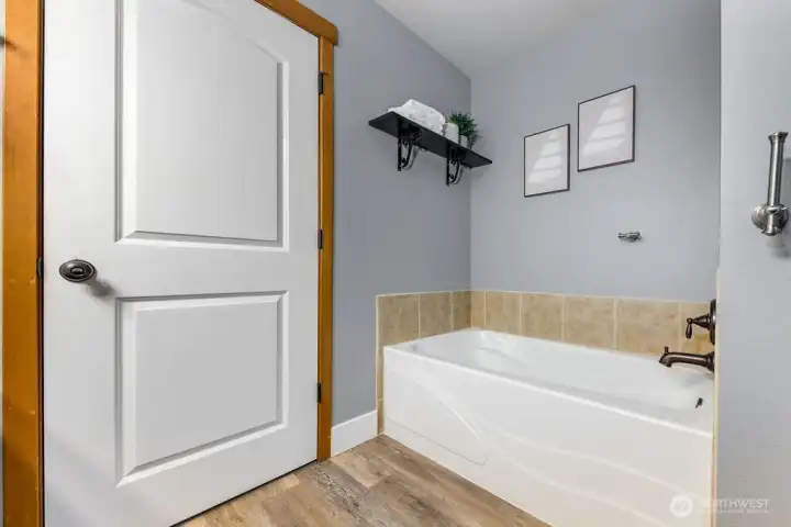 Primary bedroom on 3rd floor with ensuite 5-piece bath and walk-in closet