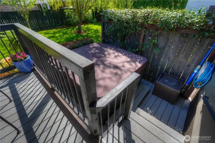 Enjoy Hot Tub Privacy with Yard Views & Easy Deck Conversation...