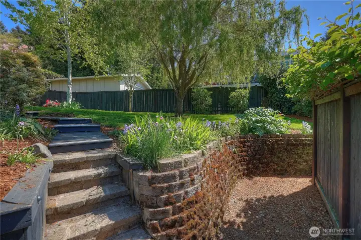 Unique Block Work Entrance into Back Yard from Guest Driveway Parking...