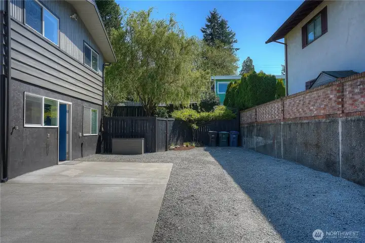 Park on the Cement Pad Next to Your EV-Charging Center on the Front Left...see next phone....