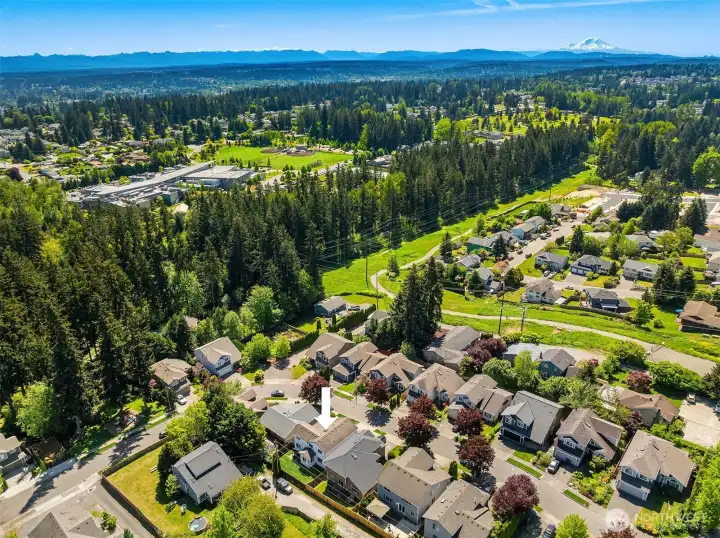 Aerial Shot with Lynnwood High School in the background