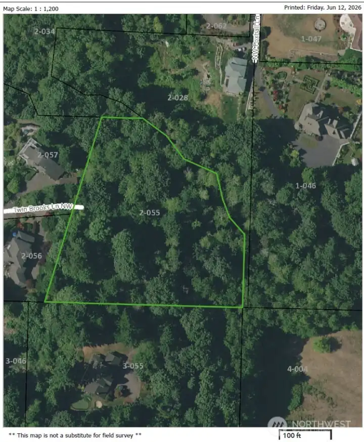 Lot boundaries from the Kitsap County website