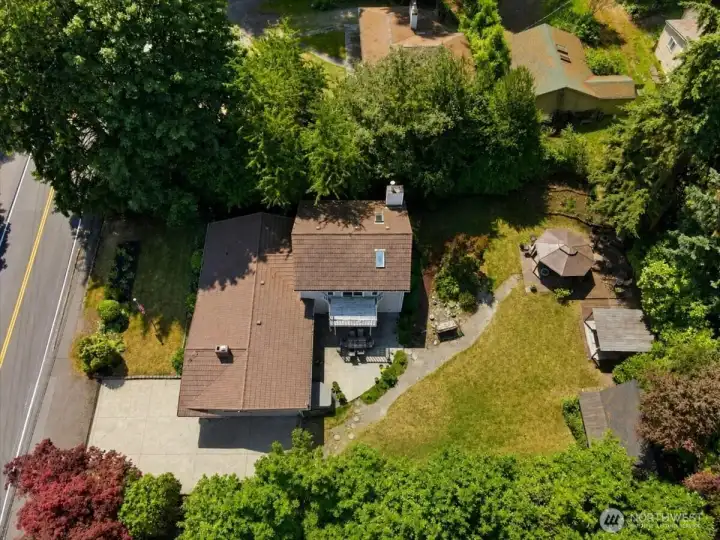 Very private large lot could be subdivided (buyer to verify) or the perfect place for all of your toys.