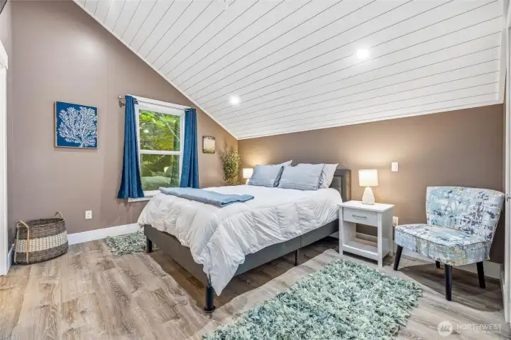 Inviting bedroom retreat with modern finishes and cozy appeal. Inviting bedroom retreat with modern finishes and cozy appeal.
