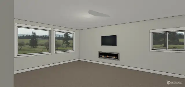 upper living room from plans