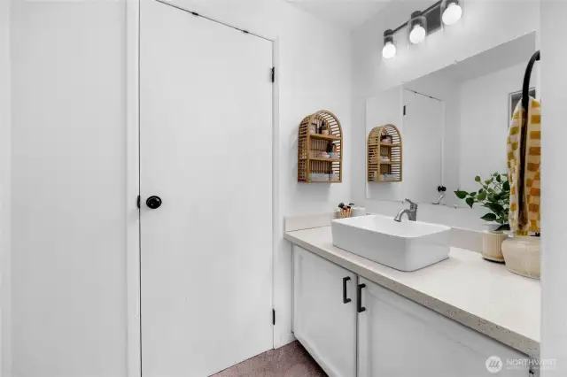Primary bathroom, with separate shower area for privacy
