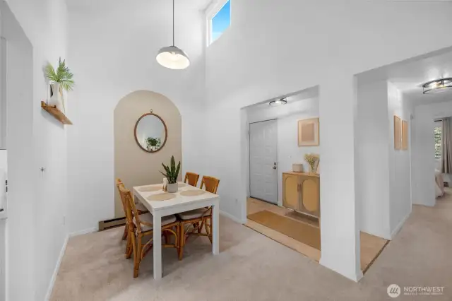 Spacious dining room