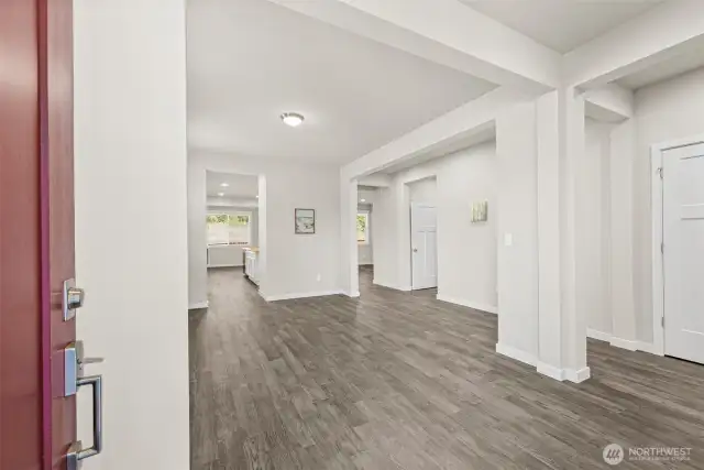 Enter to an Open Concept.