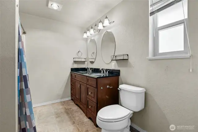 Primary bath with tub and shower