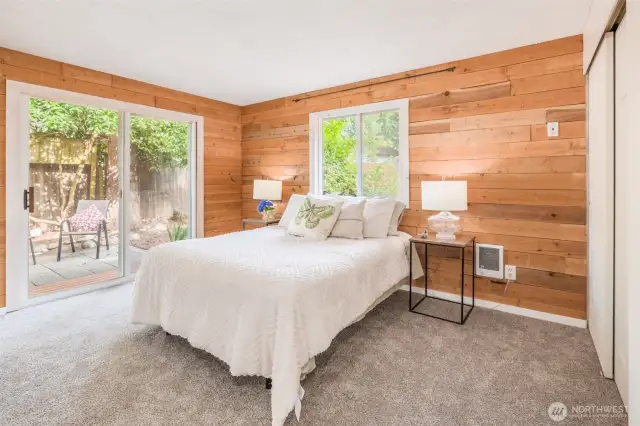 Primary Suite with slider to patio