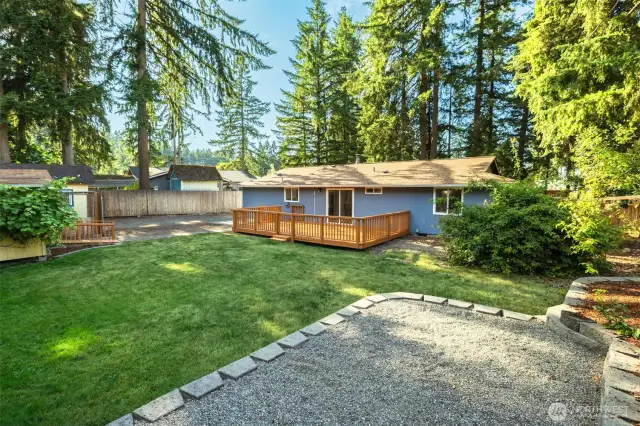 Large backyard!
