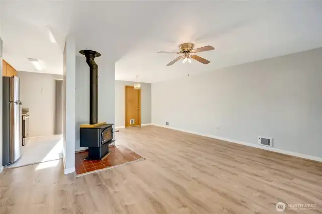 Cozy wood fireplace!